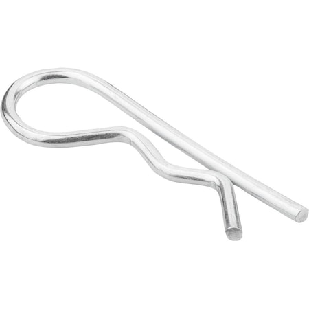 Kipp Spring Pin Similar To DIN 11024, Form:E Single, D1=2, 5, D3=3, D4=10-16, Stainless Steel  Bright K1137.21250